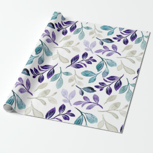 Harmonious Watercolor Leaves Design Wrapping Paper