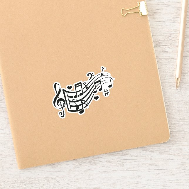 Harmonious Whispers: Feel the Rhythm - Music Notes (Notebook)