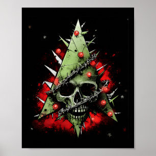 Harmonizing Contrasts Christmas Tree Meets Punk-ro Poster