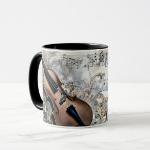 Harmonizing Technology, musical illustration, Mug