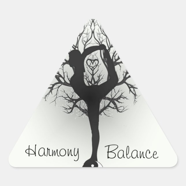 Harmony and Balance Customizable Triangle Sticker (Front)