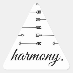 Harmony arrow print pattern arrows hipster quote triangle sticker