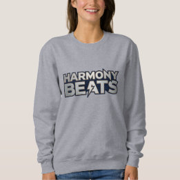 Harmony Beats – Music Vibes Text Art Sweatshirt