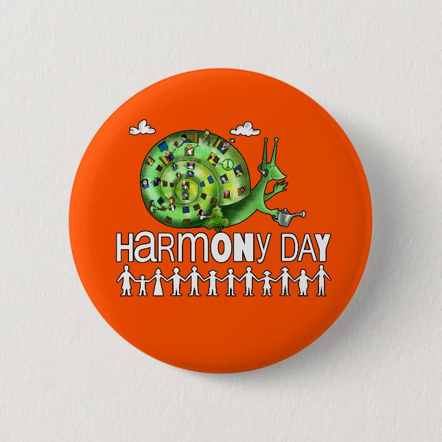 harmony day 2 inch round button (Front)