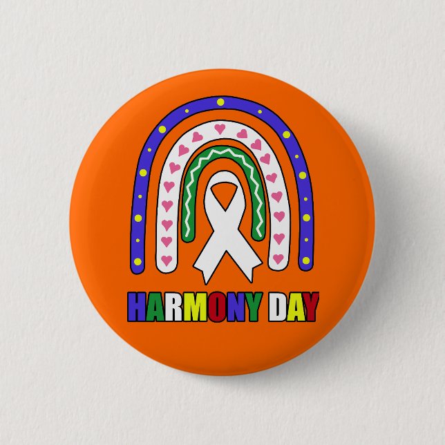 Harmony Day Australia  2 Inch Round Button (Front)