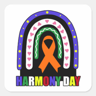 Harmony Day Australia Square Sticker