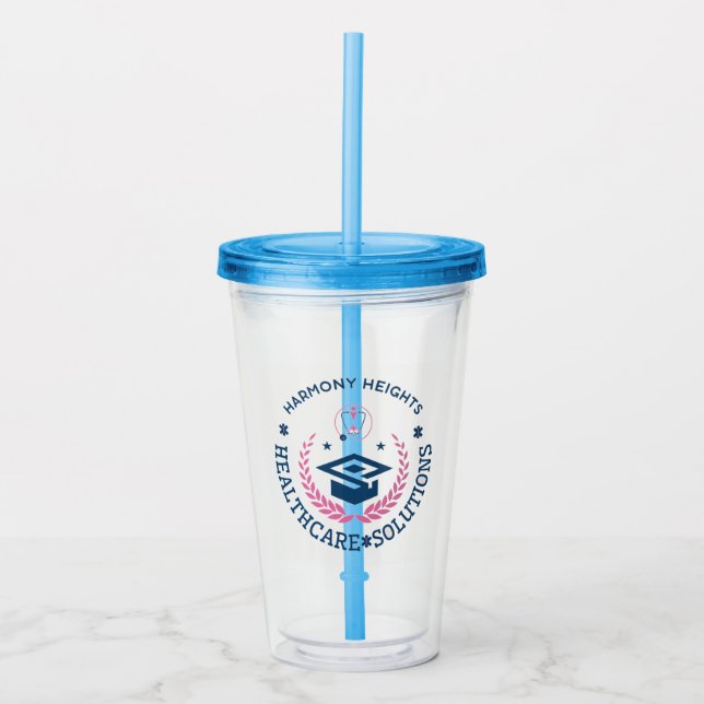 Harmony Heights Healthcare Solutions Company Logo Acrylic Tumbler (Front)
