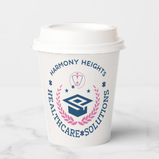 Harmony Heights Healthcare Solutions Company Logo Paper Cups