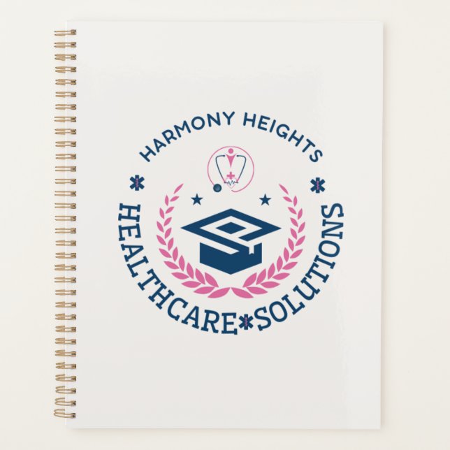 Harmony Heights Healthcare Solutions Company Logo Planner (Front)
