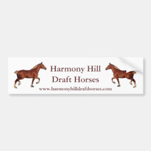 Harmony Hill Draught Horses Bumper Sticker