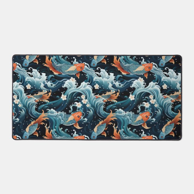 Harmony Horizons: An Exquisite Asian-inspired Desk Desk Mat (Front)