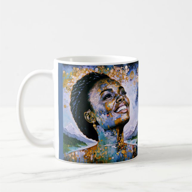 "Harmony in Gold and Sky"      Coffee Mug (Left)