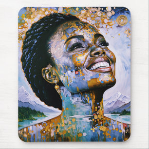 "Harmony in Gold and Sky" Mouse Pad