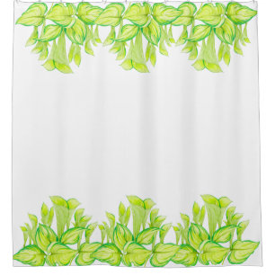 'Harmony in Green' on a Shower Curtain
