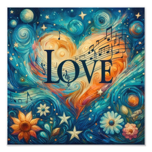 Harmony in Hues: A Symphonic Love Ode Photo Print (Front)