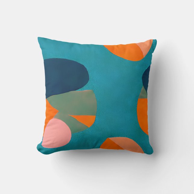 Harmony in Hues II Throw Pillow (Front)