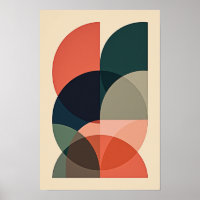 Harmony in Motion – Geometric Abstract Art Poster