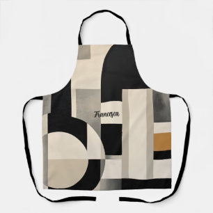 Harmony in Shades: Abstract Composition of B & w Apron