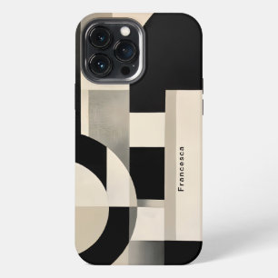 Harmony in Shades: Abstract Composition of B & w iPhone 13 Pro Max Case