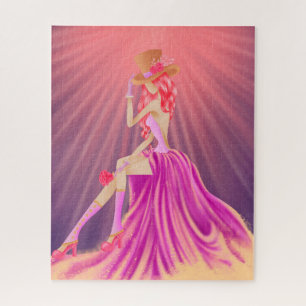 "Harmony in Stardust" A Glamorous Steampunk Queen Jigsaw Puzzle