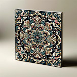 Harmony in Symmetry: A Geometric Masterpiece Tile<br><div class="desc">"Harmony in Symmetry" is an exquisite geometric pattern design that epitomizes the beauty of symmetry. This masterpiece is a mesmerizing array of shapes, meticulously arranged to create a harmonious and balanced composition. The use of rich, vibrant colors adds depth and emotion, inviting viewers into a soulful exploration of geometric art....</div>