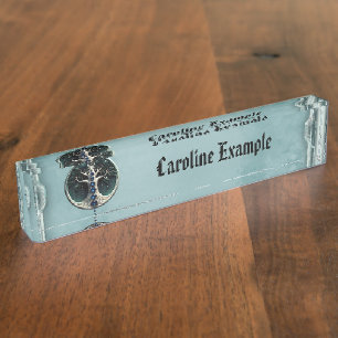 Harmony in teal, Mystical Tree of Life.  Nameplate