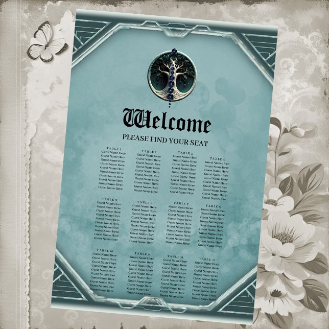 Harmony in teal, Mystical Tree of Life.  Poster (Creator Uploaded)