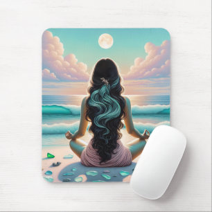 Harmony Meditation on Beach   Mouse Pad