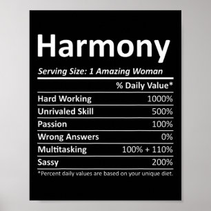 Harmony Nutrition Personalized Name Funny Christma Poster
