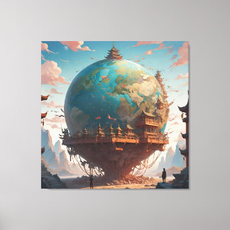 Harmony of Civilization and Nature Canvas Print