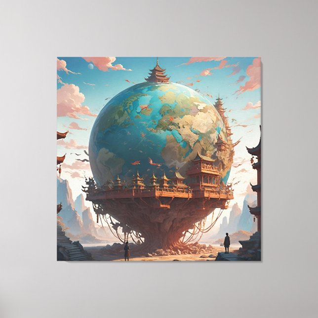 Harmony of Civilization and Nature Canvas Print (Front)