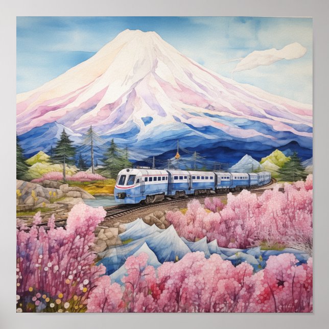 Harmony of Nature & Speed, Mount Fuji #2 Poster (Front)