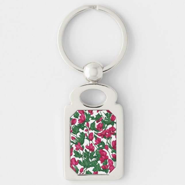 harmony of pink and white flowers keychain (Front)