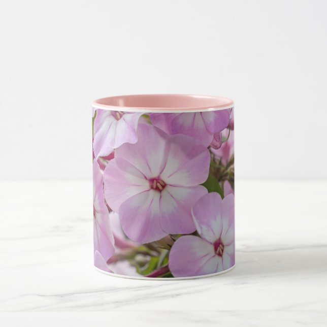 Harmony of Spring: Pink Phlox Botanical Print Mug (Center)