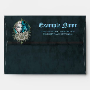 Harmony of the elements, the woman with lion. envelope
