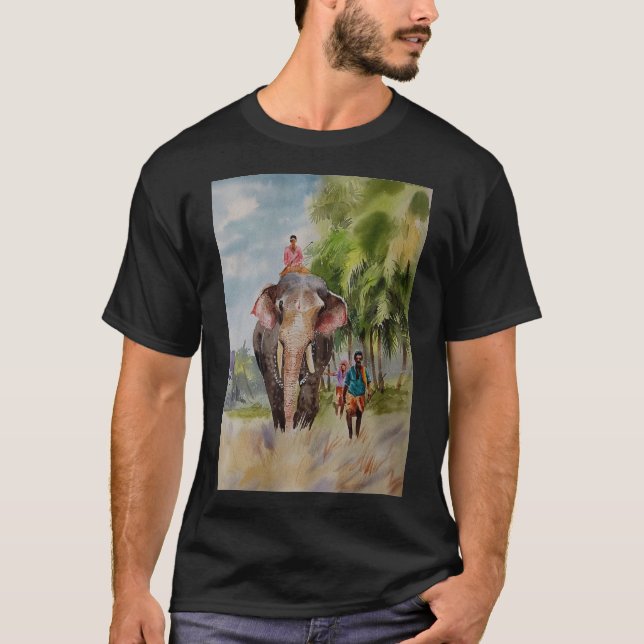Harmony of the Elephant-Basic Dark T-Shirt (Front)