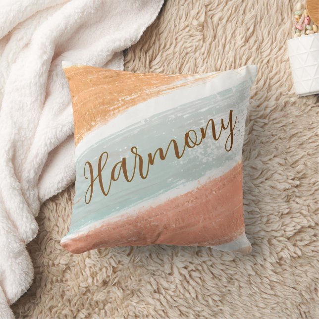 Harmony Pale Terracotta Stripe Jeu Oreiller (Couverture)