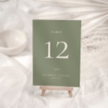 HARMONY Sage Green Wedding Table Number Card<br><div class="desc">HARMONY | Sage Green Modern Minimalist,  wedding table number card. Please note that table number cards must be numbered and added to your cart individually.</div>