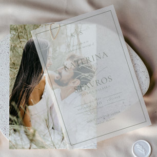HARMONY Sage Green Wedding Vellum Invitations