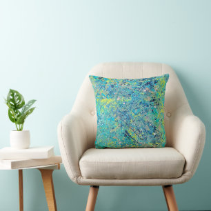 Harmony Series No. 1 – Resonance Abstract  Throw Pillow