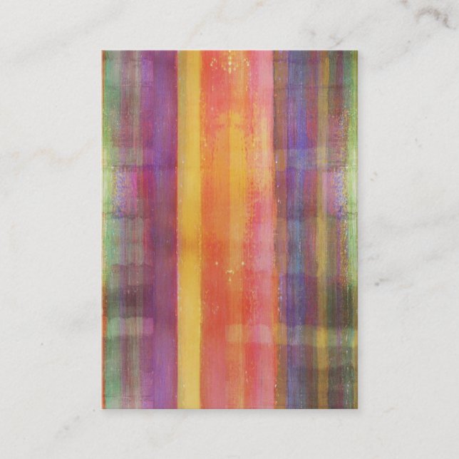 Harmony Stripes Colours Abstract Art Business Business Card (Front)