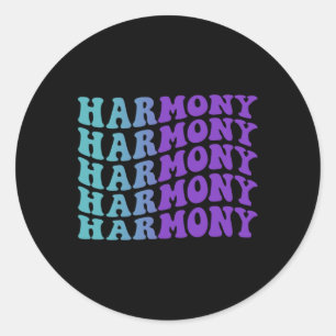 Harmony Suicide Prevention Mental Health Awareness Classic Round Sticker