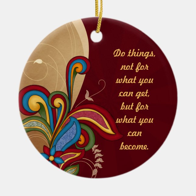 Harmony Swirl Affirmation Ornament (Front)
