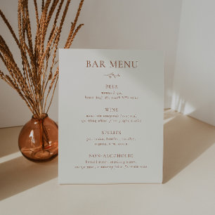 HARMONY Terracotta Branch Bar Menu List Pedestal Sign