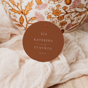 HARMONY Terracotta Wedding Favour Tags