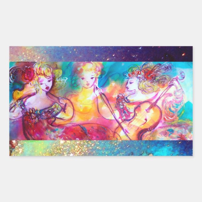 HARMONY TRIO MUSIC CONCERT WRAPPING PAPER STICKER (Front)