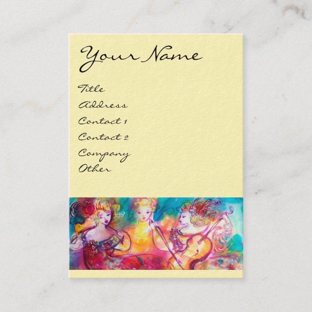 HARMONY TRIO SPRING CONCERT,cream Business Card (Front)