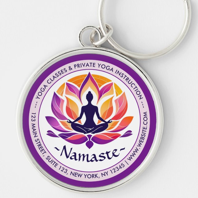Harmony Uniting Mind, Body, and Nourish Keychain (Front)