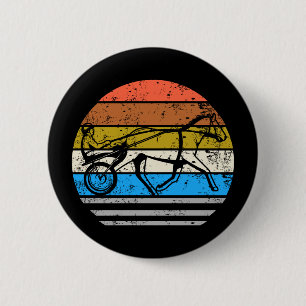 Harness Horse Racing Vintage 2 Inch Round Button