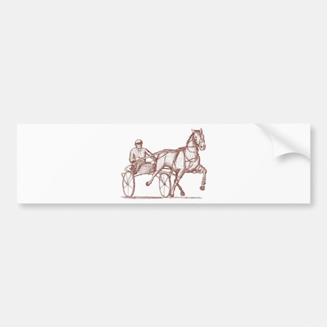 Harness racing engraving bumper sticker (Front)